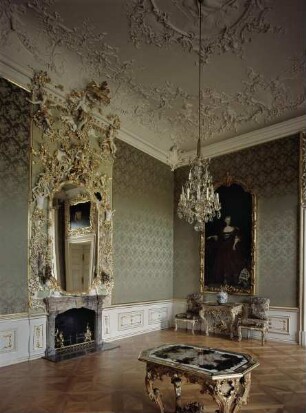 Ehemalige fürstbischöfliche Residenz — Nördliche Kaiserzimmer & Appartement der Kaiserin — Gründamastenes Zimmer & Gesellschaftszimmer & Raum 17