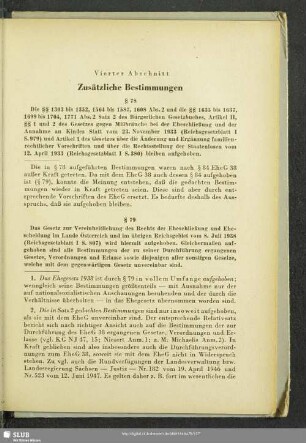 Vierter Abschnitt. Zusätzliche Bestimmungen