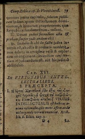 Cap. XVI. De Virtutibus Intellectualibus.