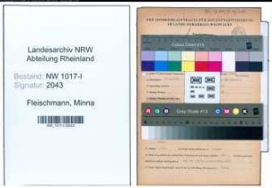 Entnazifizierung Minna Fleischmann , geb. 22.01.1891 ()