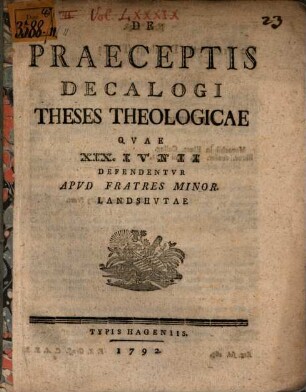 De praeceptis decalogi theses theologicae