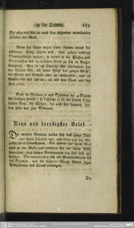 Neun und dreyßigster Brief