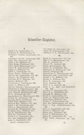Künstler-Register.