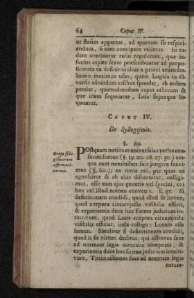 Caput IV. De Syllogismis.