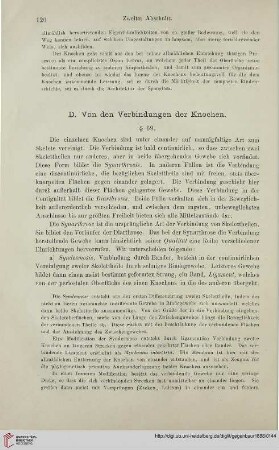 D. Von den Verbindung der Knochen