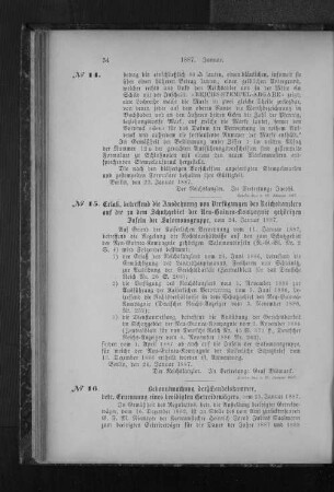 No. 16. Bekanntmachung der Handelskammer, betr. Ernennung eines beeidigten Getreidewägers, vom 25. Januar 1887.