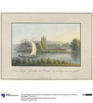 Schloss Glienicke bei Potsdam von der Wasserseite