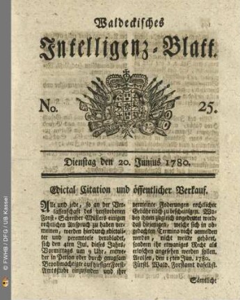 No. 25, Dienstag den 20. Junius 1780