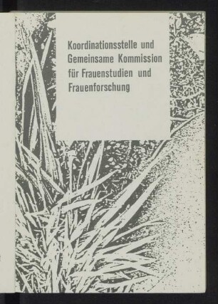 Koordinationsstelle und gemeinsame Kommission für Frauenstudien und Frauenforschung