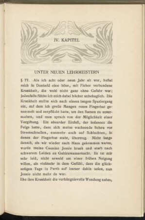 IV. Kapitel - Unter neuen Lehrmeistern