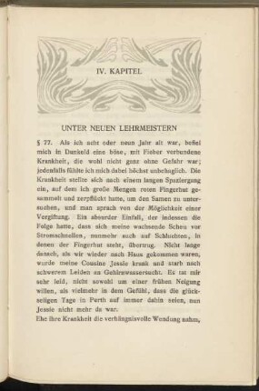 IV. Kapitel - Unter neuen Lehrmeistern