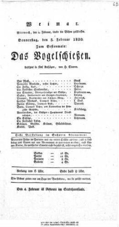 Das Vogelschießen
