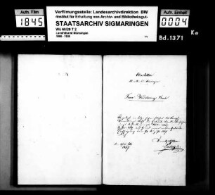 Feuerversicherungsbuch in Oberstetten, angelegt durch Verwaltungsaktuar Gottschick, mit alphabetischem Namensregister