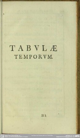 Tabulae Temporum