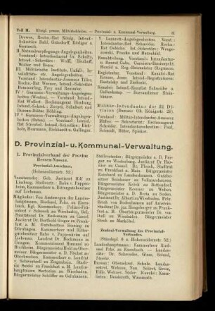 Provinzial- u. Kommunal-Verwaltung