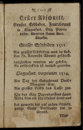 Erster Abschnitt. - Zehnter Abschnitt.