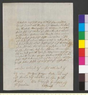 Brief von Goethe, Christiane von an Goethe, Johann Wolfgang von