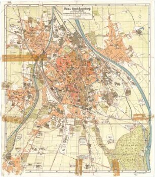 Fischer, Theodor; Augsburg (Bayern); Generalbaulinienplan - Stadtplan