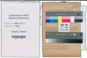 Entnazifizierung Albert Goertz , geb. 08.10.1893 (Rendant)