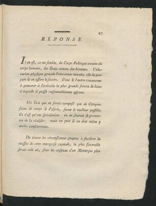 Réponse