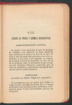 VIII Juegos de física y química recreativas