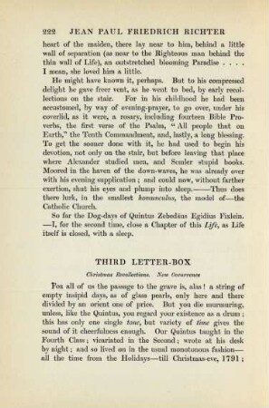 Third letter-box: Christmas recollections ...