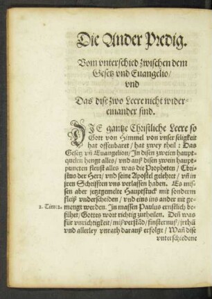 Die Ander Predig.
