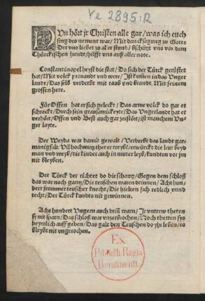 NVn hört jr Christen alle gar/ was ich euch || sing des nement war/