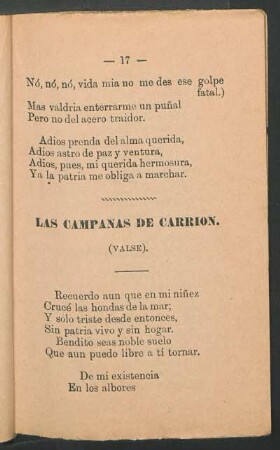 Las campanas de Carrión. : (Valse).