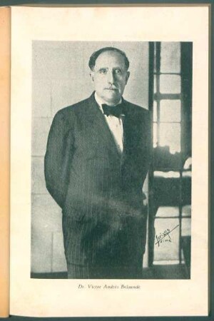 [Retrato de] Dr. Víctor Andrés Belaúnde