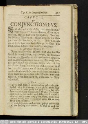 Caput X. De Coniunctionibus.