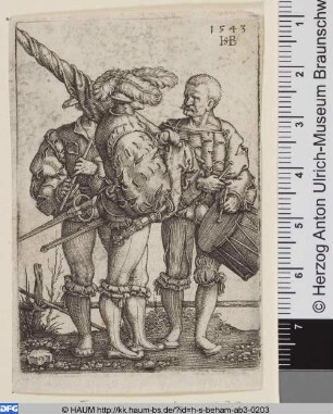 Fähnrich, Trommler und Pfeifer