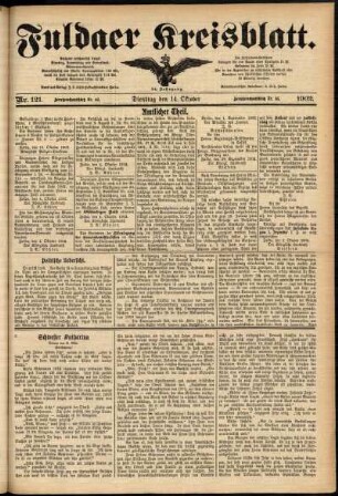 Ausgabe vom Dienstag, den 14. Oktober 1902.