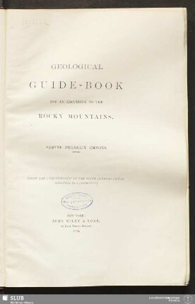 Geological Guide-Book for an excursion to the Rock Mountains