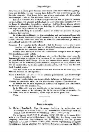 441-448, IV. Besprechungen