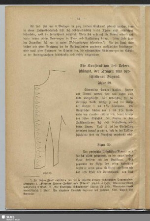 Die Konstruktion des Ueberschlages, der Kragen und verschiedener Façons