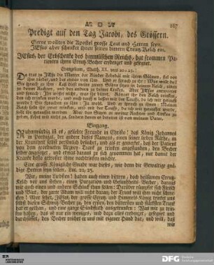 Predigt auf den Tag Jacobi, des Grössern.