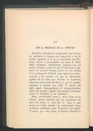 XII Con la máscara de la amistad