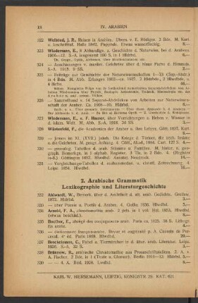 2. Arabische Grammatik, Lexikographie und Literaturgeschichte