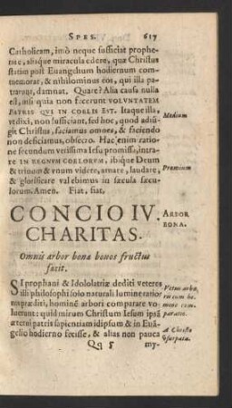 Concio IV. Charitas.