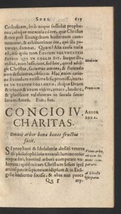Concio IV. Charitas.