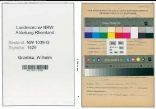 Entnazifizierung Wilhelm Grzebka , geb. 07.03.1903 (Polier)