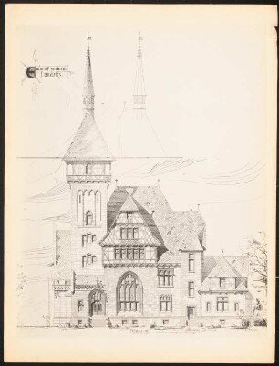 Landsitz: Rückansicht (aus: Drucke von Seminararbeiten der Königlich Technischen Hochschule Berlin, Bd. II)