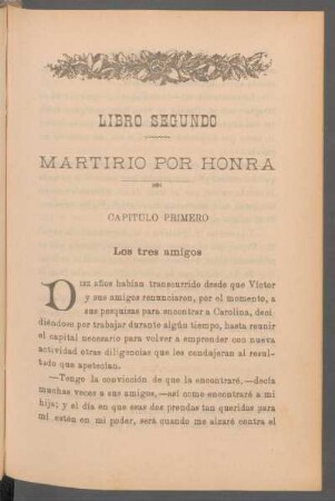 Libro segundo - Martirio por honra