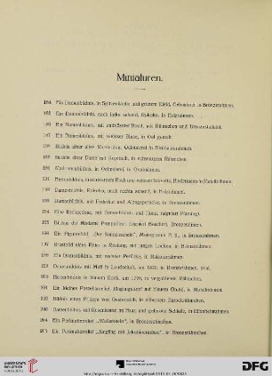 Miniaturen (Nr. 184-237)