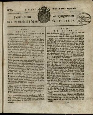No. 63, Mittwoch den 7. August 1811