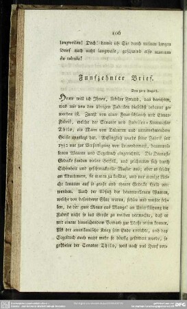 Funfzehnter Brief. Den 3ten August