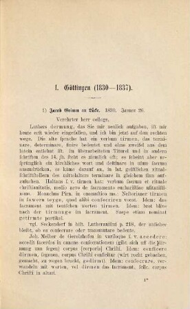 Briefwechsel Friedrich Lückes mit den Brüdern Jacob und Wilhelm Grimm : Mit erläuternden Zusätzen und Zugaben aus dem gemeinsamen Freundeskreise besonders über die akademische Krisis des Jahres 1837. Herausgegeben von F. Sander
