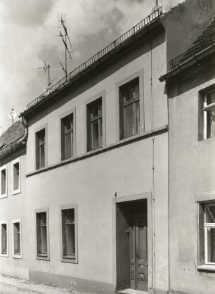 Belgern, Topfmarkt 1a. Wohnhaus (M. 19. Jh.)