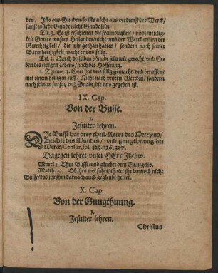 IX. Cap. Von der Busse.